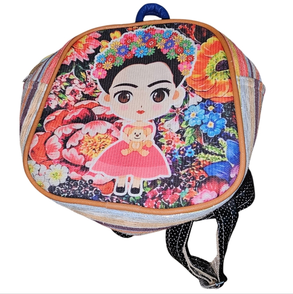 💰Colorful Floral Backpack with Cartoon Design